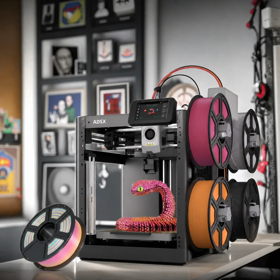 600 mm/s Multicolor FDM 3D Printer, 220 × 220 × 220 mm